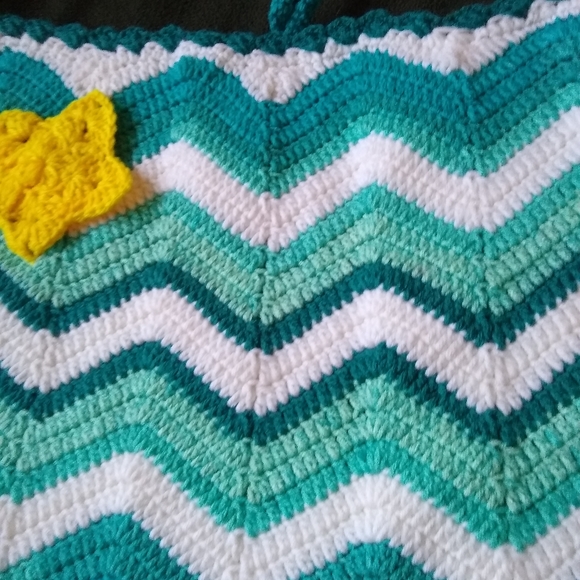 Ripple boho vintage style crochet handbag - Picture 1 of 3